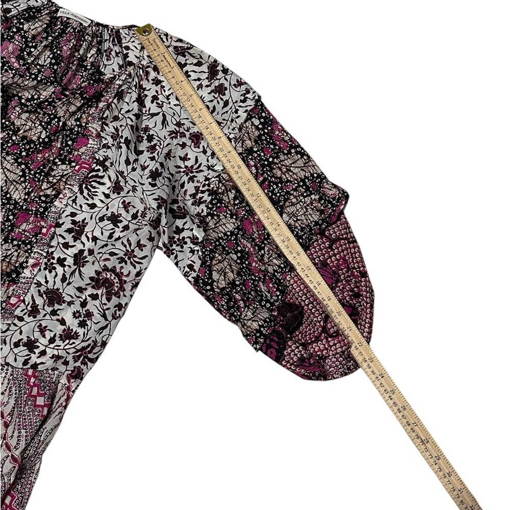 Ulla Johnson Mixed Floral Midi Dress in Pink and Purple - Picture 6 of 6
